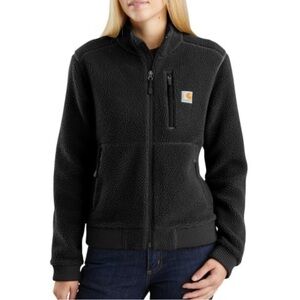 Carhartt Women's High Pile Fleece Jacket Black Medium Coat Sherpa